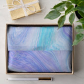 Blauw en Paars Marmer Tissuepapier (Geschenk)