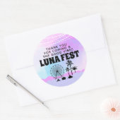 Blauw en Paars muziekfestival Hartelijk dank Ronde Sticker (Envelop)