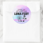 Blauw en Paars muziekfestival Hartelijk dank Ronde Sticker (Tas)