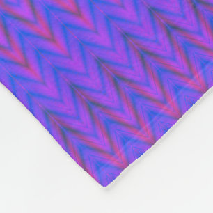 Blauw en Paars Ombre Chevron Fleece Deken