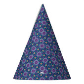 Blauw en Paars patroon Feesthoedjes (Links)
