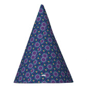 Blauw en Paars patroon Feesthoedjes (Rechts)