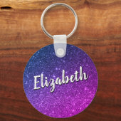 Blauw en Paars sterrenstelsel Sleutelhanger voor a (Voorkant)