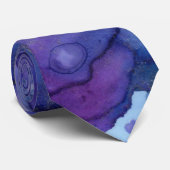 blauw en paars stropdas (Opgerold)