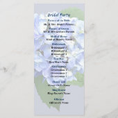 Blauw en Paars Trouwprogramma Programmakaart (Achterkant)