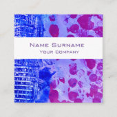 Blauw en paars visitekaartje van het kleurenpatroo (Voorkant)