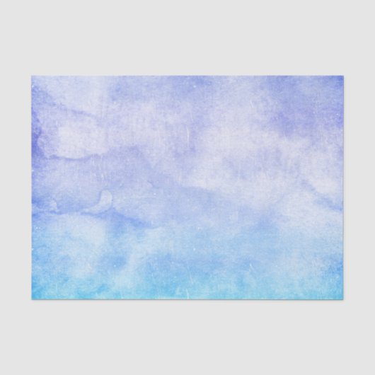 Blauw en Paars Waterverf Tissuepapier (Voorkant)