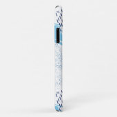 Blauw en Paarse Abstracte Patroon Monogram Case-Mate iPhone Case (Achterkant/rechts)