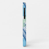 Blauw en Paarse Abstracte Patroon Monogram Case-Mate iPhone Case (Achterkant/links)