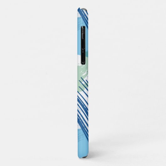 Blauw en Paarse Abstracte Patroon Monogram Case-Mate iPhone Case (Achterkant/links)