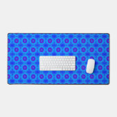 Blauw en paarse afrikaanse printpatroon bureaumat (Keyboard & Muis)