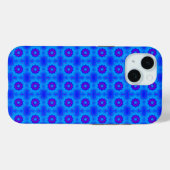 Blauw en paarse afrikaanse printpatroon Case-Mate iPhone case (Achterkant (horizontaal))
