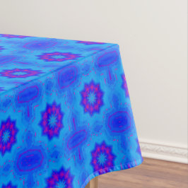 Blauw en paarse afrikaanse printpatroon tafelkleed