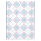 Blauw en Paarse Argyle Klembord (Achterkant)