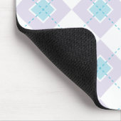 Blauw en Paarse Argyle Muismat (Hoek)