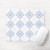 Blauw en Paarse Argyle Muismat (Met muis)