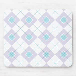 Blauw en Paarse Argyle Muismat