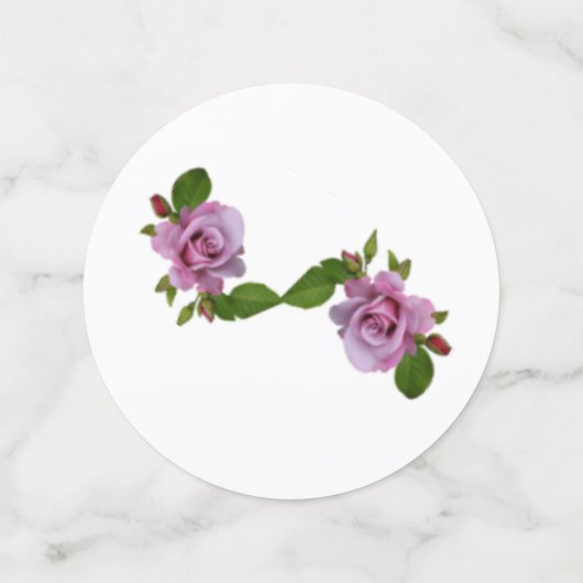 Blauw en paarse bloemen confetti (Medium achterkant)