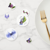 Blauw en paarse bloemen confetti (Groep)