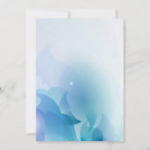 Blauw en Paarse Bloemen Ontwerp Bruiloft Uitnodigi Kaart (Achterkant)