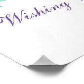 Blauw en paarse bloemen voor de trouwerij poster (Hoek)