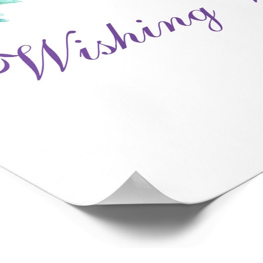 Blauw en paarse bloemen voor de trouwerij poster (Hoek)