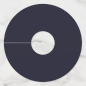 Blauw en paarse bloemen wijnglaslabel (Achterkant)