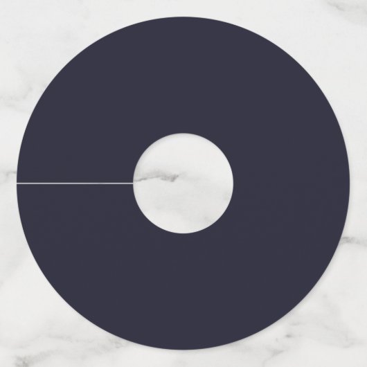 Blauw en paarse bloemen wijnglaslabel (Achterkant)