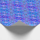 Blauw en Paarse Boho Gift Wrap Cadeaupapier (Hoek)
