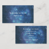 Blauw en Paarse Cosmic Space Afbeelding Visitekaartje (Voorkant / Achterkant)