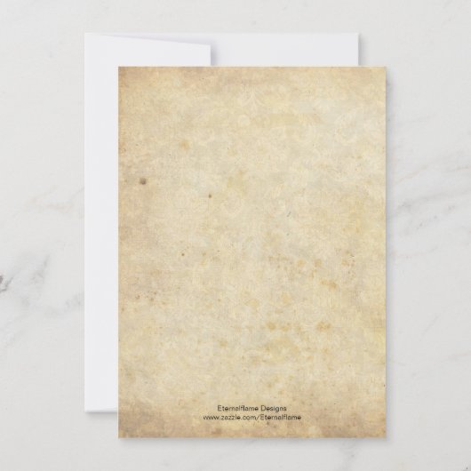 Blauw en Paarse Damask Bruiloft Save the Date (Achterkant)