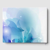 Blauw en Paarse Floral Design Bruiloft Gastenboek (Achterkant)