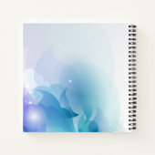 Blauw en Paarse Floral Wedding Gastenboek Notitieboek (Achterkant)