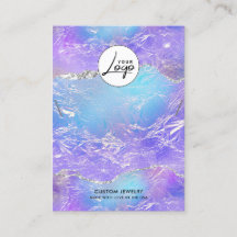 Blauw- en Paarse Folie Logo-Ketting Bracelet displ