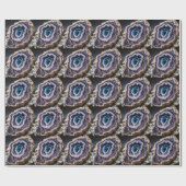 Blauw en Paarse Geode Cadeaupapier (Vlak)