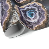 Blauw en Paarse Geode Cadeaupapier (Rol Hoek)