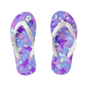 Blauw en Paarse geometrisch Kinder Teenslippers (Voetbed)