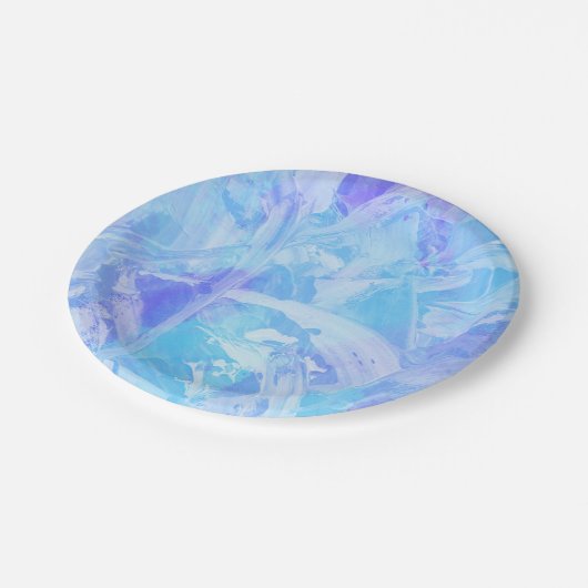 Blauw en Paarse geweven Papieren Bordje (Gekanteld)