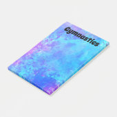 Blauw en Paarse GYMNASTIEK Post-it® Notes (Schuin)
