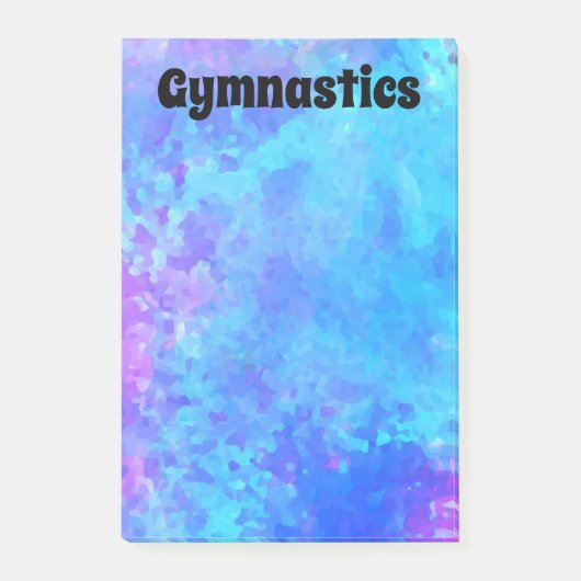 Blauw en Paarse GYMNASTIEK Post-it® Notes (Voorkant)