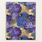 Blauw en Paarse Hydrangea Chiyogami Planner (Voorkant)