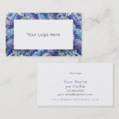 Blauw en Paarse Hydrangea elegante visitekaartjes (Voorkant / Achterkant)