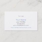 Blauw en Paarse Hydrangea elegante visitekaartjes (Achterkant)