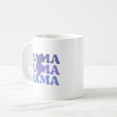 Blauw en Paarse Mama Mama Mama Koffie Mok (Voorkant links)
