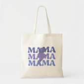 Blauw en Paarse Mama Mama Mama Quote Canvas tas (Voorkant)