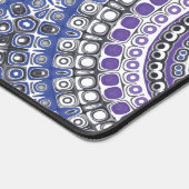 Blauw en Paarse Mandala geometrisch cirkelpatroon Bureaumat (Hoek)