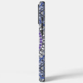 Blauw en Paarse Mandala geometrisch cirkelpatroon Case-Mate iPhone Case (Achterkant / Links)