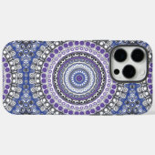 Blauw en Paarse Mandala geometrisch cirkelpatroon Case-Mate iPhone Case (Achterkant (horizontaal))