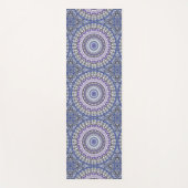 Blauw en Paarse Mandala geometrisch cirkelpatroon Yogamat (Voorkant)