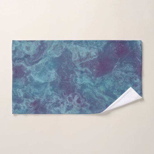 Blauw en Paarse Marmer abstract Bad Handdoek (Handdoek)
